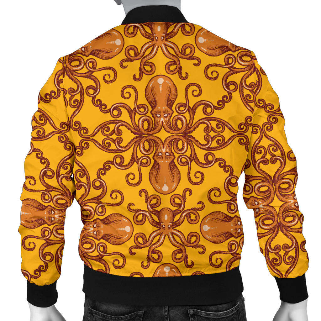 Octopus Background Design Print Men Bomber Jacket