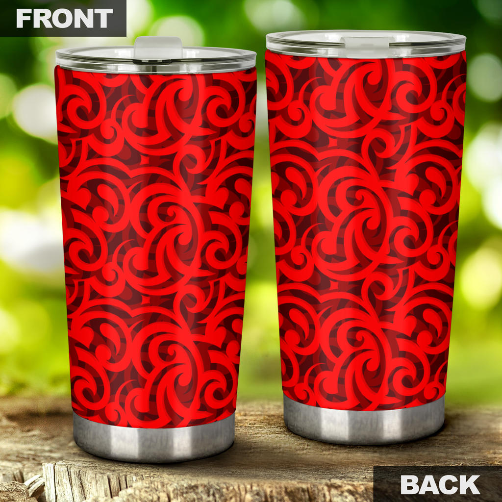 Maori Red Themed Design Print Tumbler