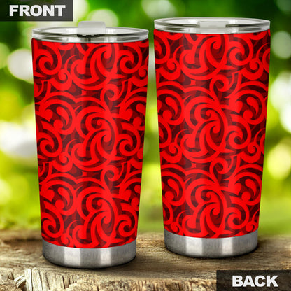 Maori Red Themed Design Print Tumbler