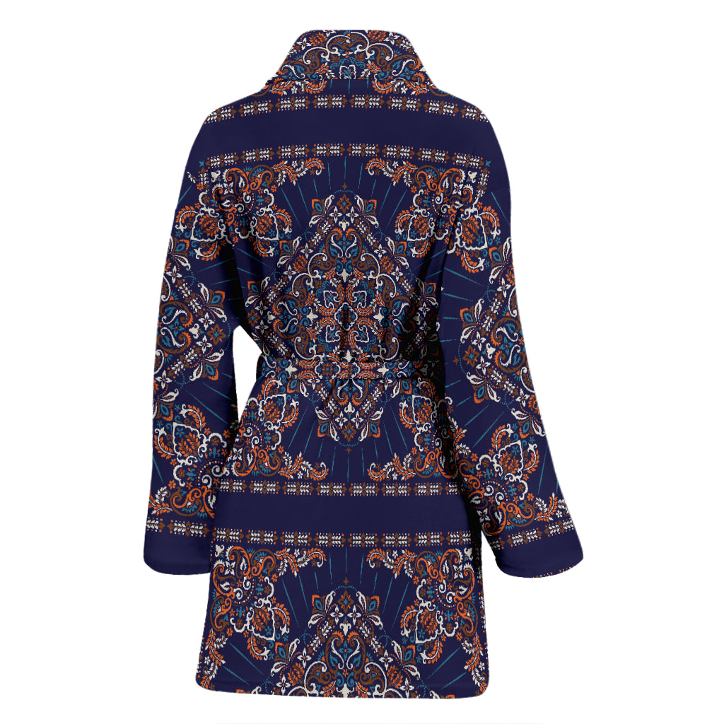 Bandana Print Design LKS3012 Women Bathrobe