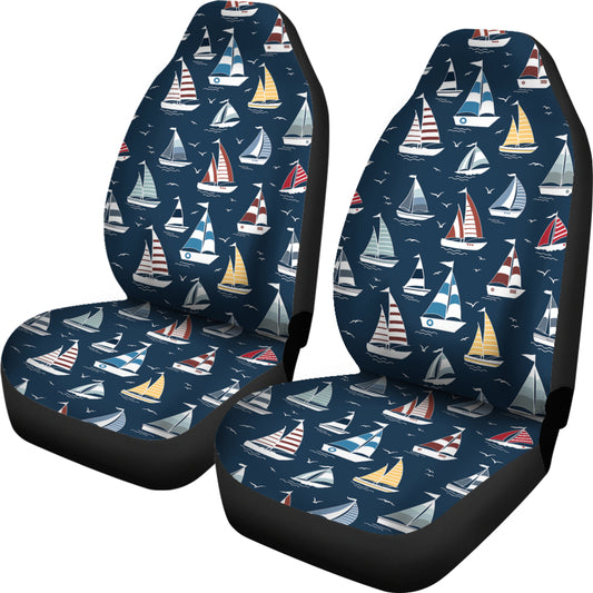 Sailboat Print Design LKS306 Car Seat Covers