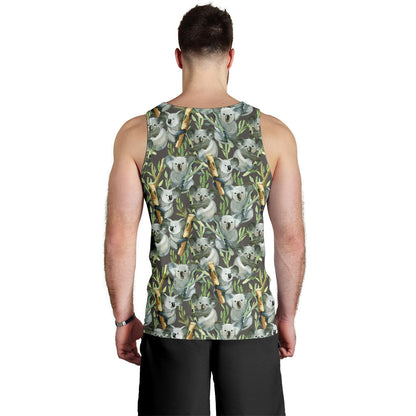Koala Pattern Design Print Men Tank Top