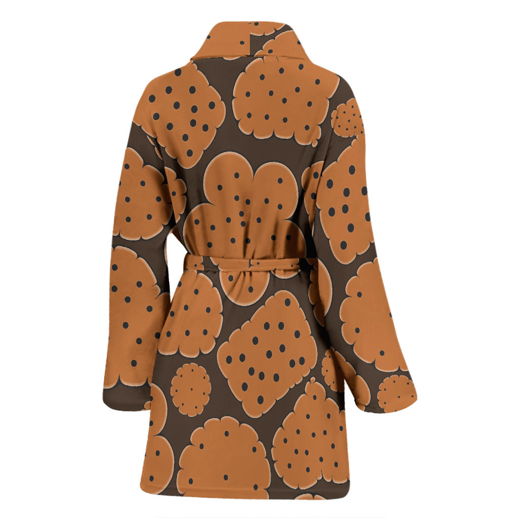 Cracker Pattern Print Design 01 Women Bathrobe