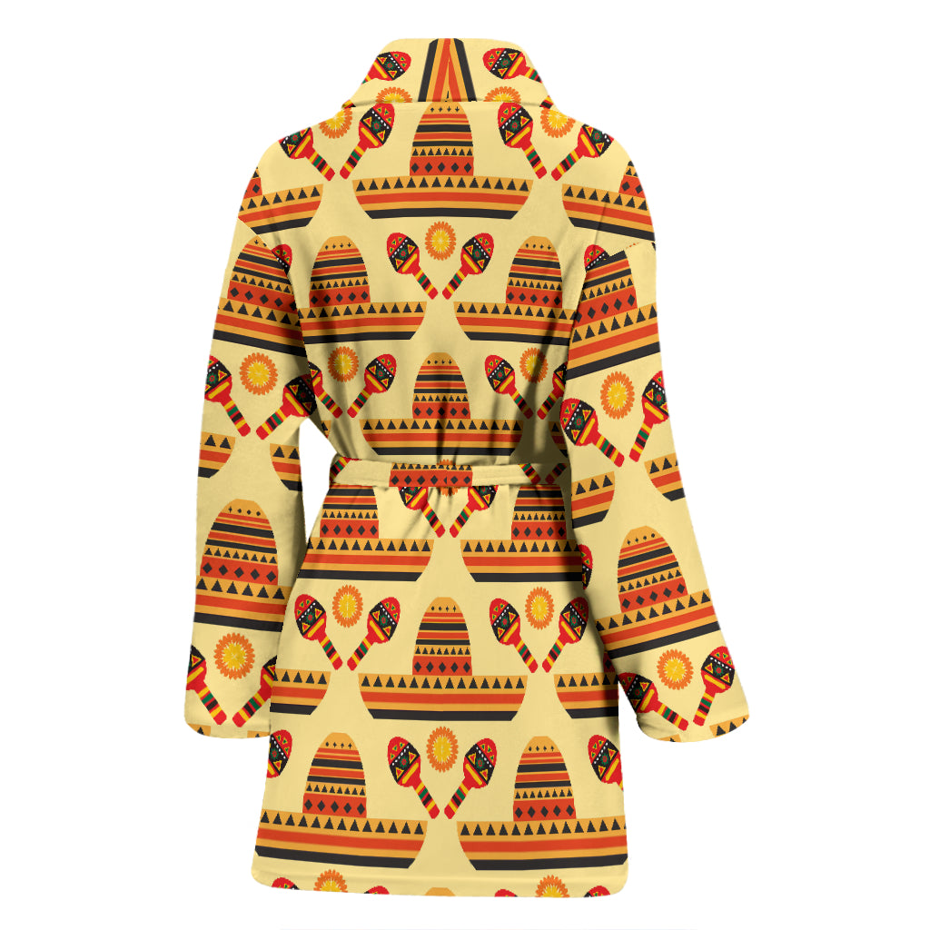 Maracas Print Design LKS403 Women Bathrobe