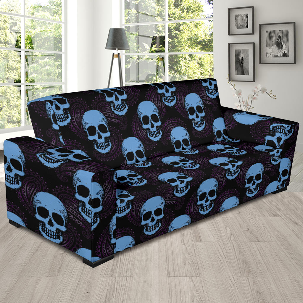Skull Print Design LKS3012 Sofa Slipcover