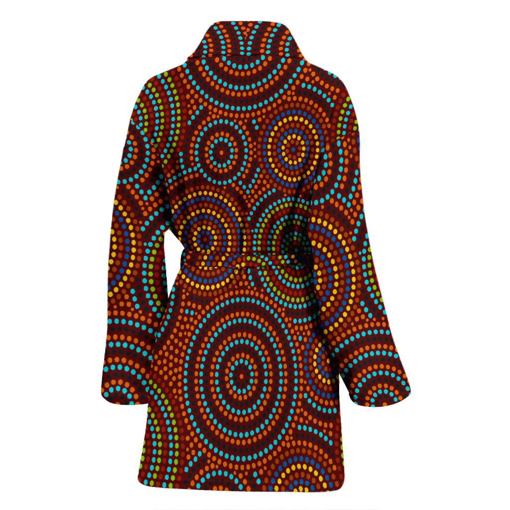 Aboriginal Print Design LKS403 Women Bathrobe