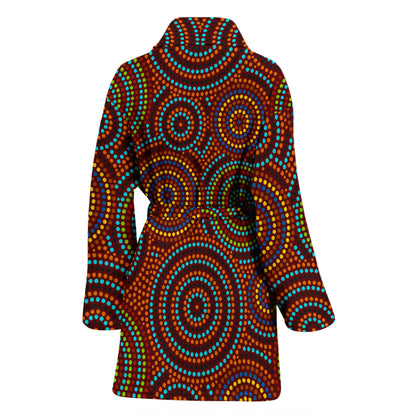 Aboriginal Print Design LKS403 Women Bathrobe