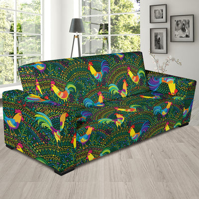 Rooster Pattern Print Design A01 Sofa Slipcover