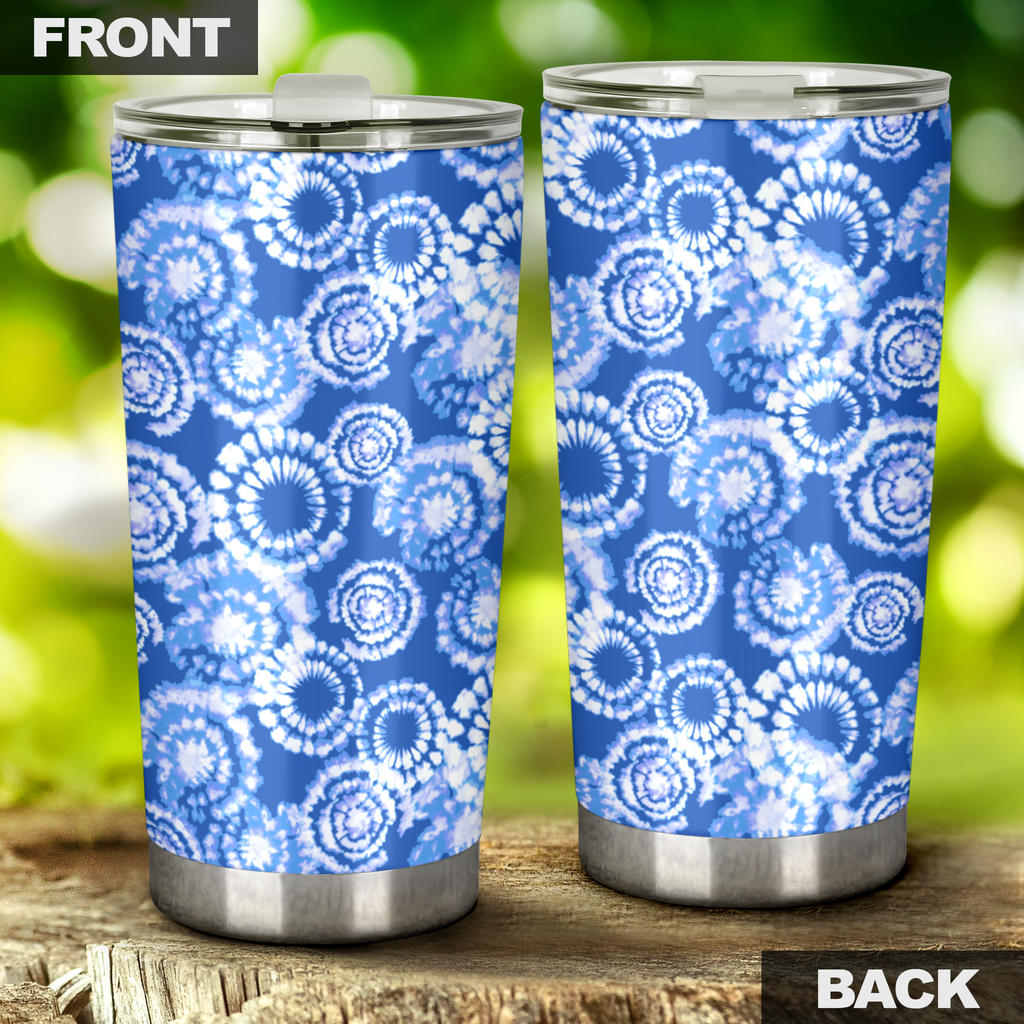 Tie Dye Blue Design Print Tumbler