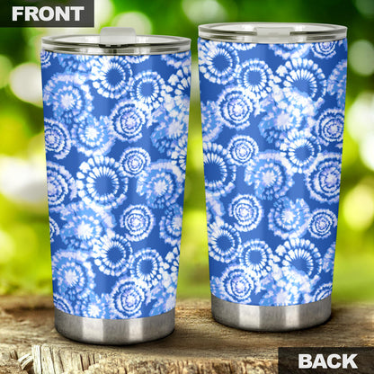 Tie Dye Blue Design Print Tumbler