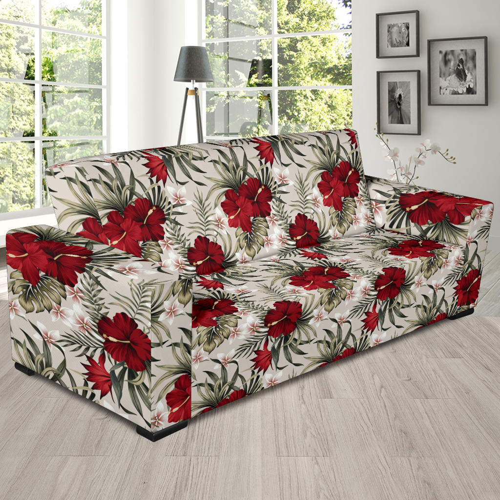 Hibiscus Print Design LKS3011 Sofa Slipcover