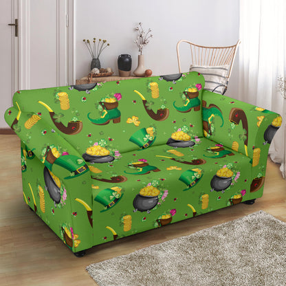 Shamrock Saint Patrick's Day Print Design LKS306 Loveseat Couch Slipcover