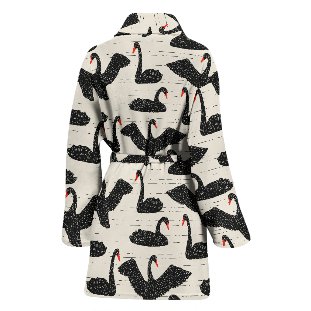 Swan Print Design LKS402 Women Bathrobe