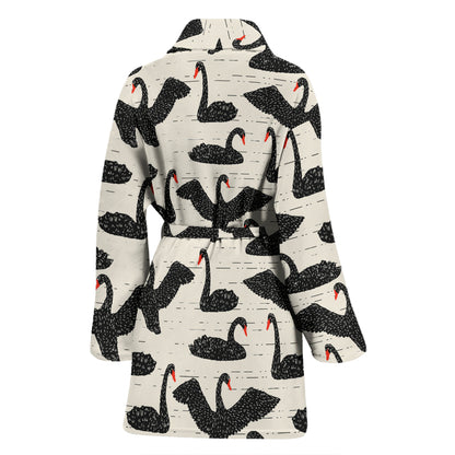 Swan Print Design LKS402 Women Bathrobe