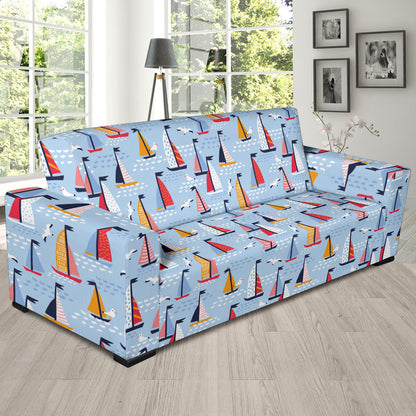 Sailboat Print Design LKS304 Sofa Slipcover
