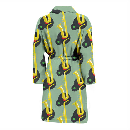 Saxophone Print Design LKS405 Men Bathrobe