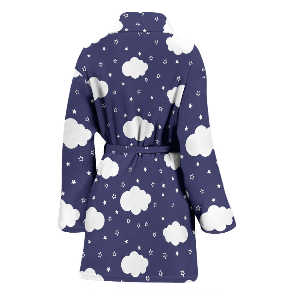 Cloud Pattern Print Design 03 Women Bathrobe