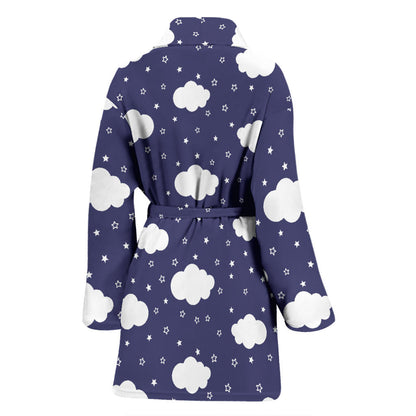 Cloud Pattern Print Design 03 Women Bathrobe