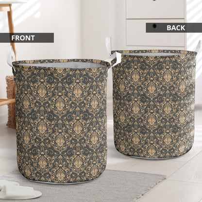 Damask Elegant Luxury Print Pattern Laundry Basket