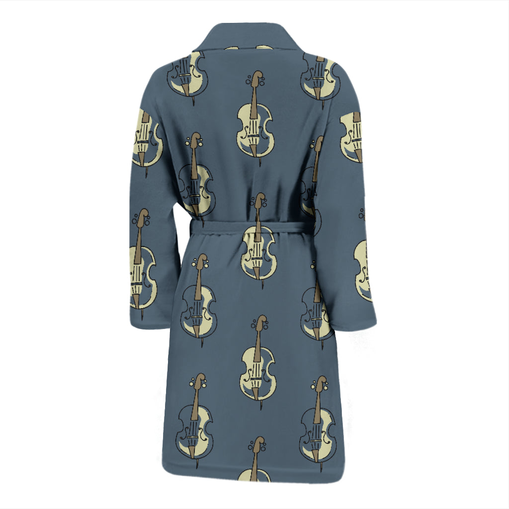Violin Print Design LKS403 Men Bathrobe