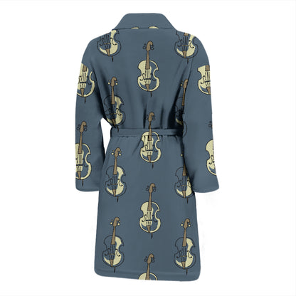 Violin Print Design LKS403 Men Bathrobe
