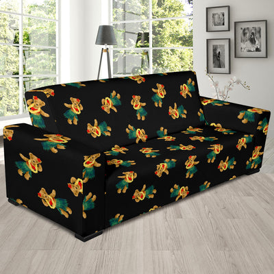 Hula Bear Pattern Print Design 06 Sofa Slipcover