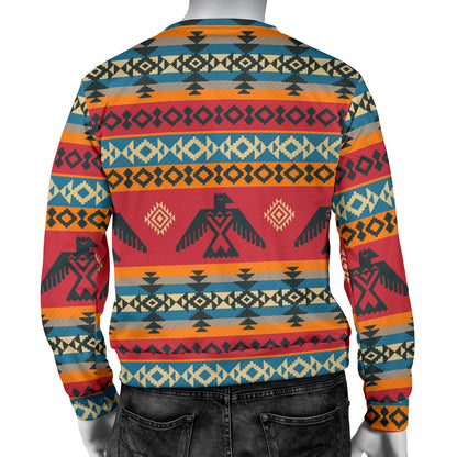 Eagles Native American Design Men Long Sleeve Sweatshirt