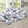 Great White Shark Pattern Print Design 02 Sofa Slipcover