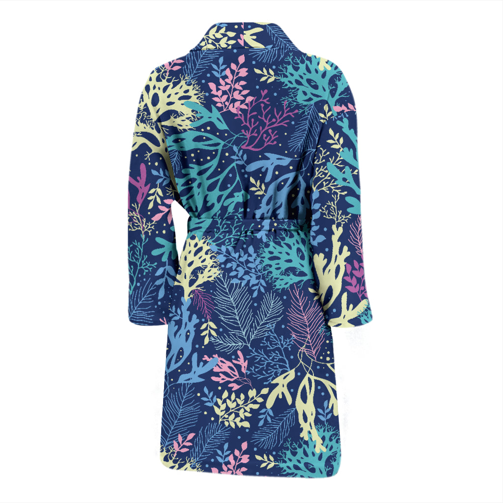 Seaweed Print Design LKS301 Men Bathrobe