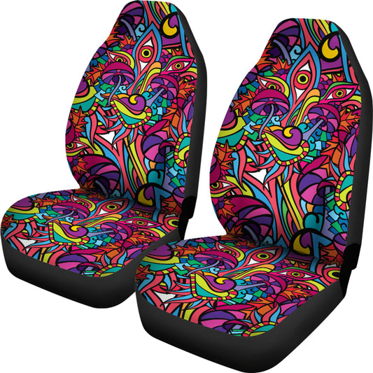 Trippy Print Design LKS302 Car Seat Covers
