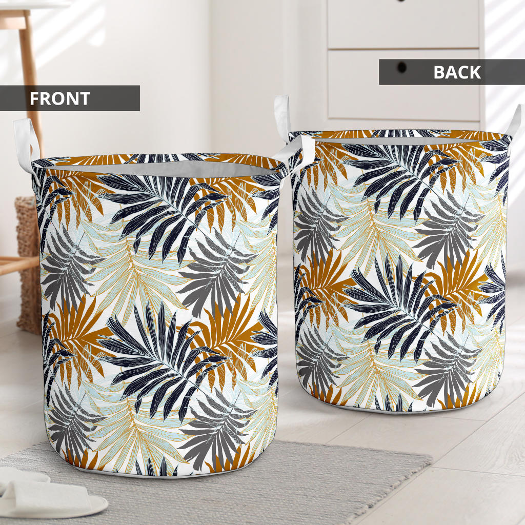 Colorful Tropical Palm Leaves Laundry Basket