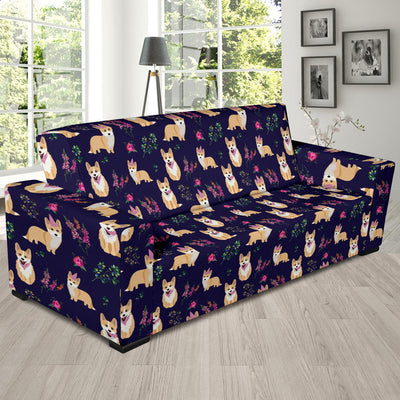 Pembroke Welsh Corgis Pattern Print Design A06 Sofa Slipcover