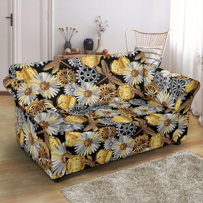 Steampunk Dragonfly Print Design LKS302 Loveseat Couch Slipcover