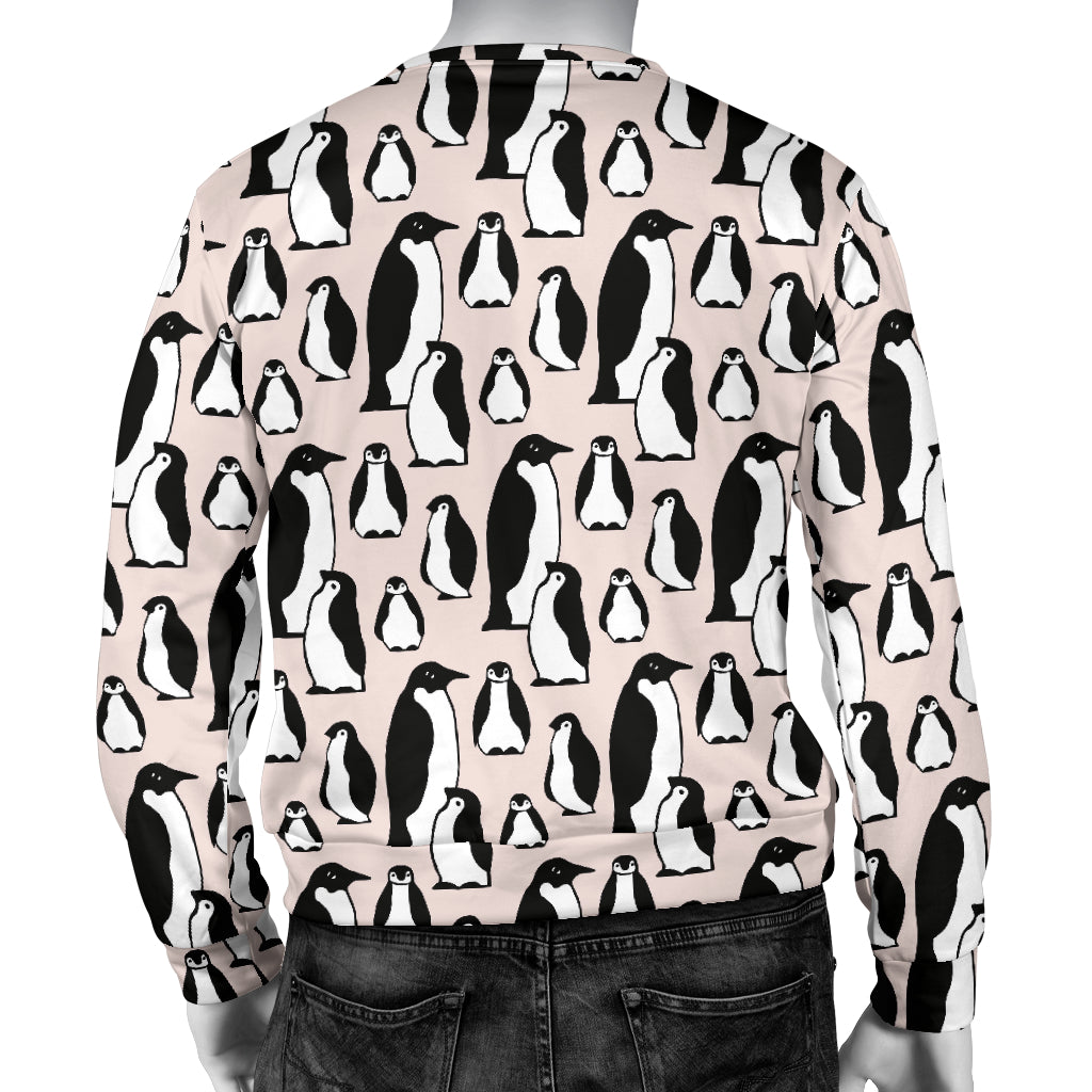 Penguin Themed Men Long Sleeve Sweatshirt