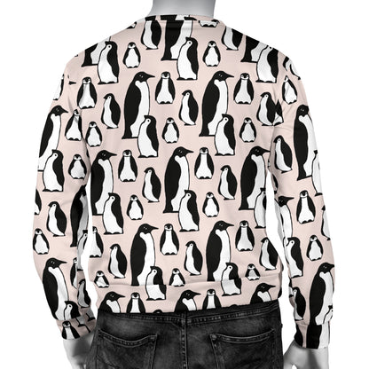 Penguin Themed Men Long Sleeve Sweatshirt