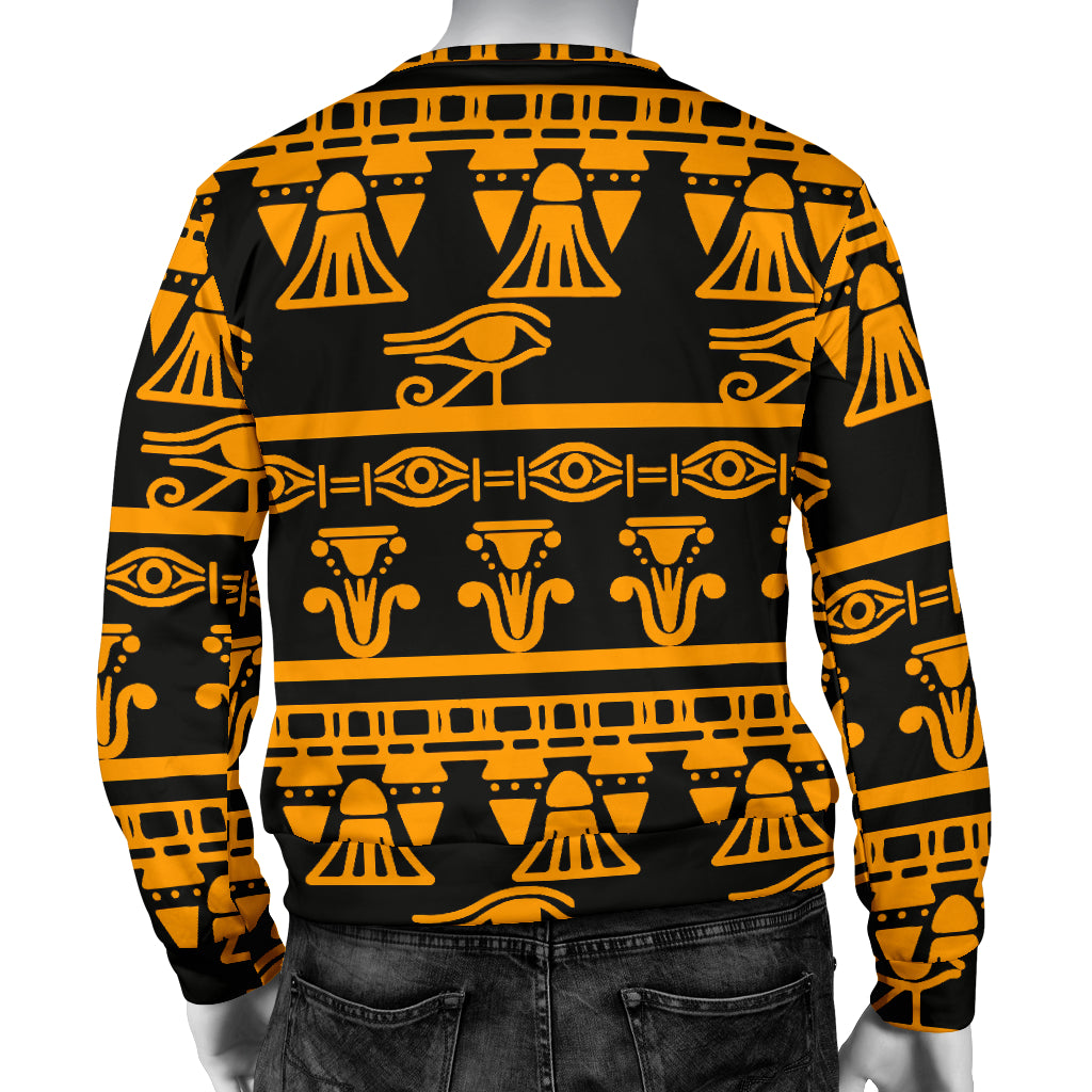 Eye of Horus Tribal Egypt Pattern Men Long Sleeve Sweatshirt