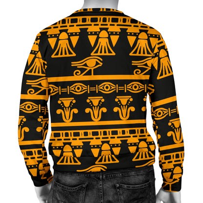 Eye of Horus Tribal Egypt Pattern Men Long Sleeve Sweatshirt