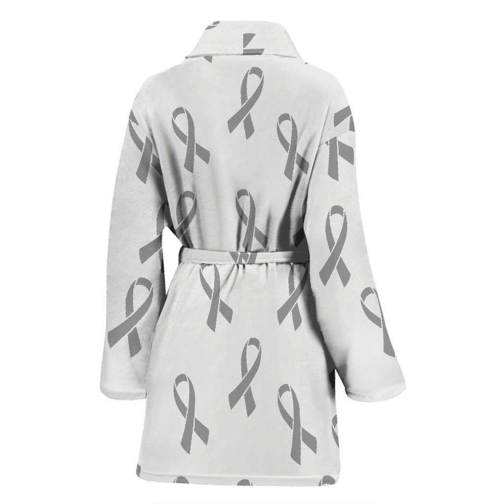Brain cancer Pattern Print Design 01 Women Bathrobe