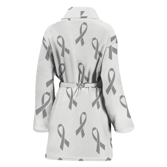 Brain cancer Pattern Print Design 01 Women Bathrobe