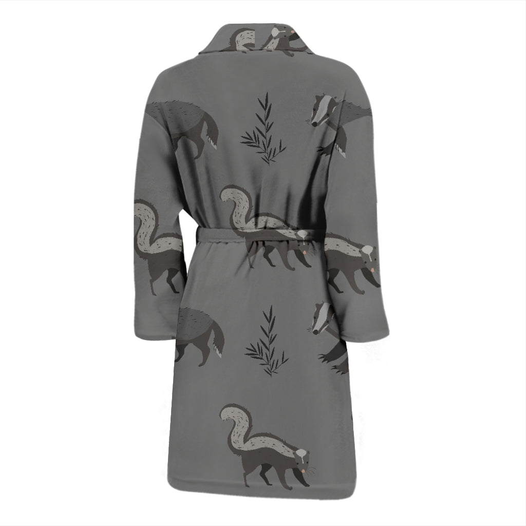 Skunk Print Design LKS301 Men Bathrobe