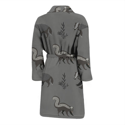 Skunk Print Design LKS301 Men Bathrobe