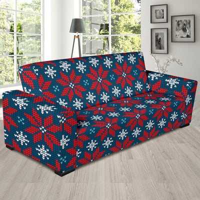 Poinsettia Pattern Print Design A02 Sofa Slipcover