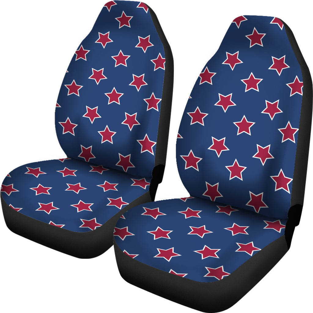 Star Red Blue Print Design LKS301 Car Seat Covers