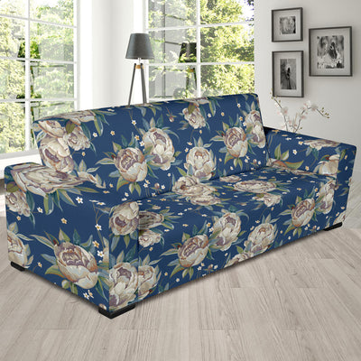 Peony Pattern Print Design A03 Sofa Slipcover