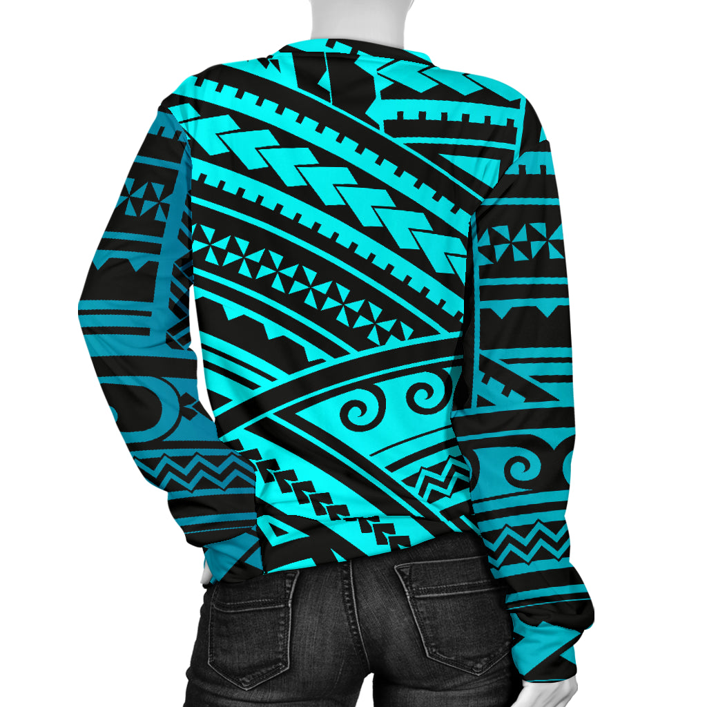 Polynesian Tribal Women Long Sleeve Sweatshirt