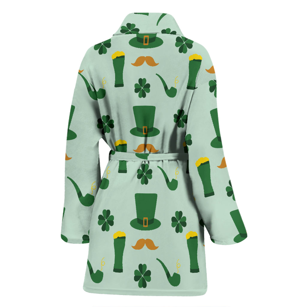 St Patricks Day Print Design LKS304 Women Bathrobe