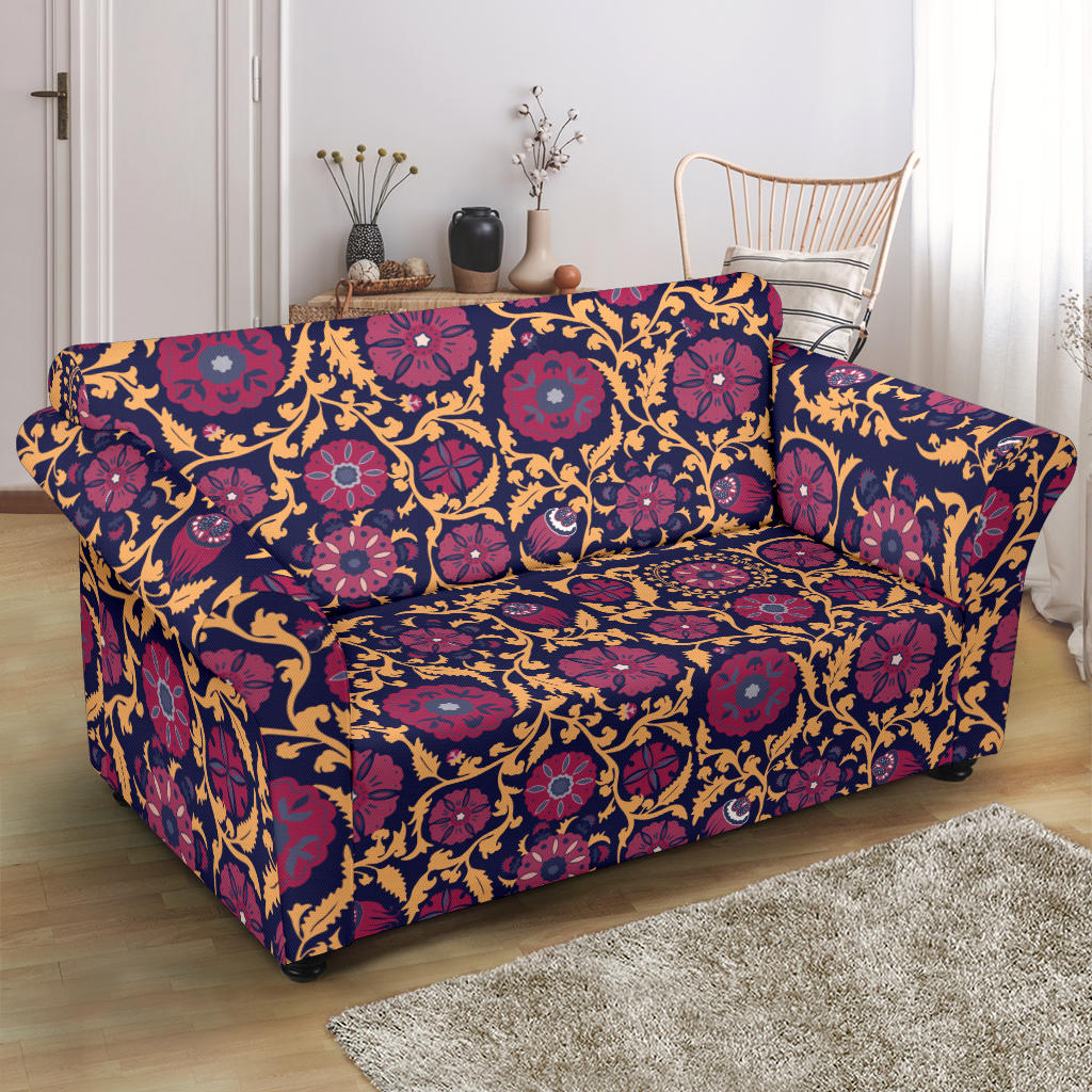 Suzani Print Design LKS303 Loveseat Couch Slipcover