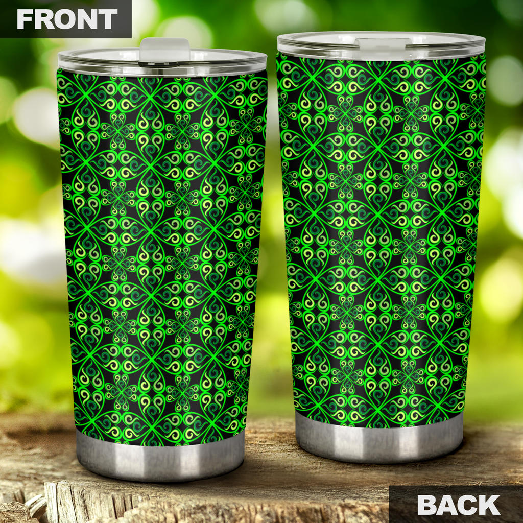 Celtic Green Neon Design Tumbler