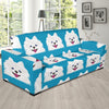 Pomeranians Pattern Print Design A05 Sofa Slipcover