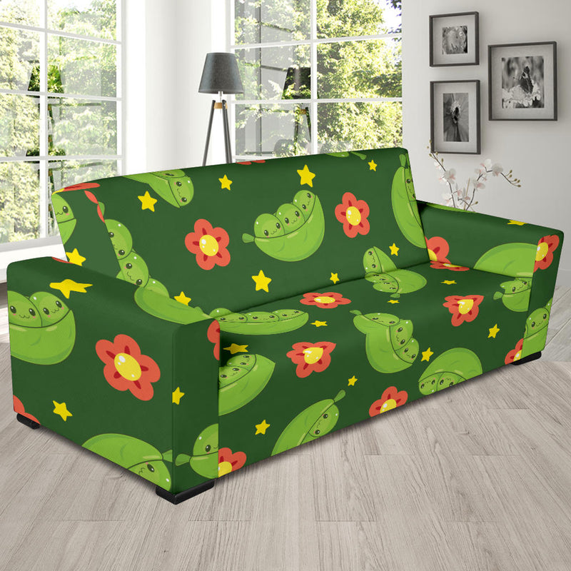 Peas Pattern Print Design A01 Sofa Slipcover